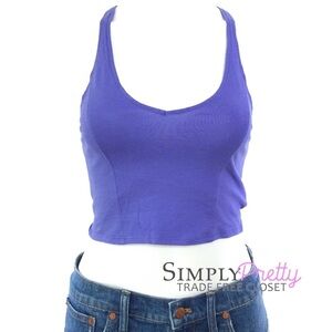 UO Silent + Noise Purple Racerback Cotton Bra Top S